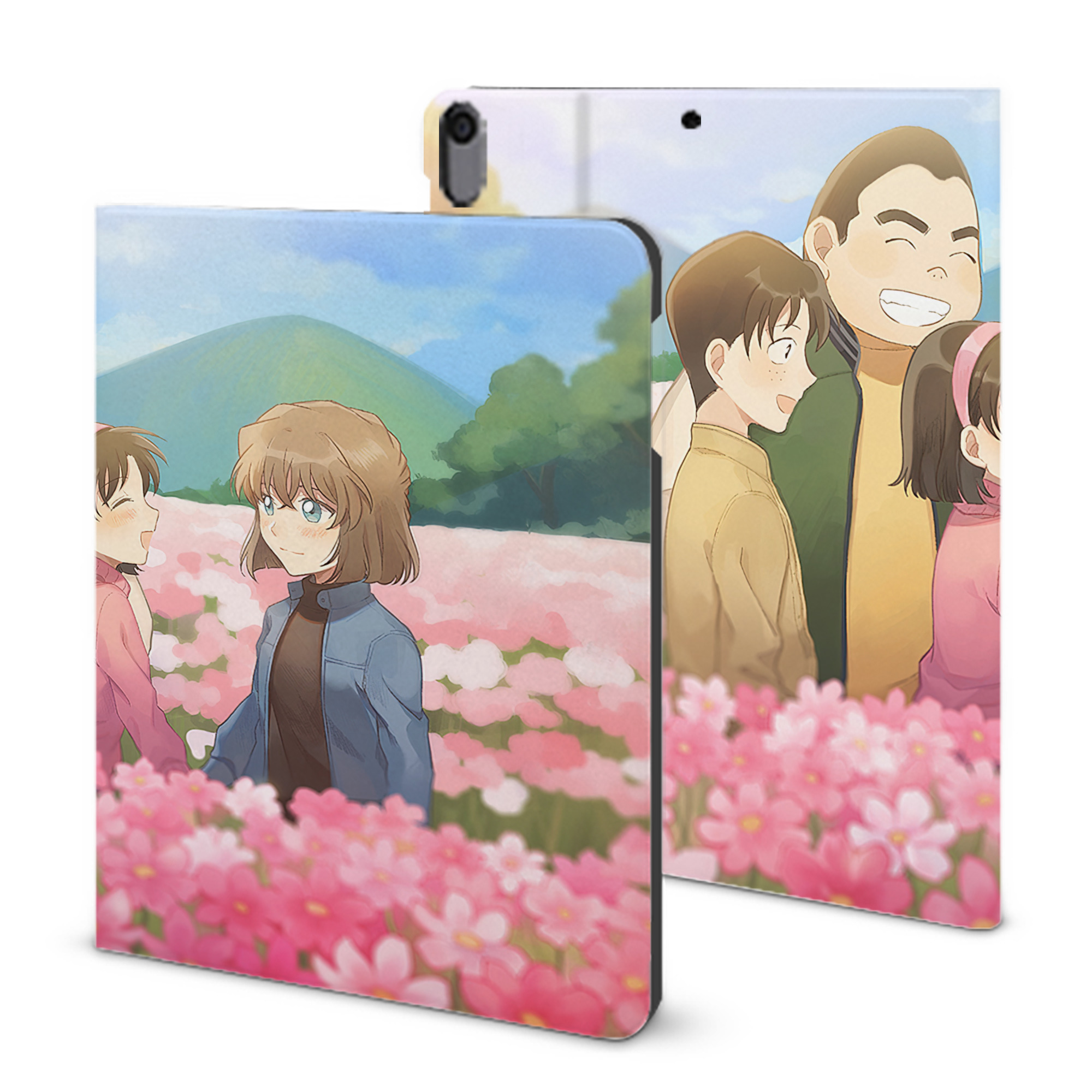 （画像用） 名探偵コナン Detective Conan IPad ケース ブック型 PUレザー TPU 耐衝撃 軽量 薄型 ペン収納なし 全面保護 IPad 各モデル対応
